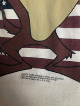 Load image into Gallery viewer, Vintage 1997 Looney Tunes Taz American Flag Shirt Size Large

