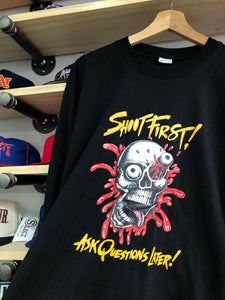 Vintage Sh**t First Ask Questions Later Tee Size Large