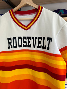 Vintage 80s Sand Knit Astros Rainbow Style Roosevelt Jersey Large