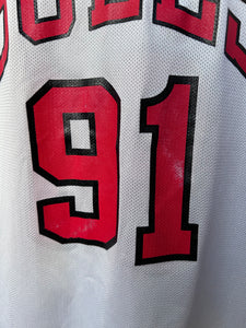 Vintage Chicago Bulls Dennis Rodman Home Jersey 44 Large