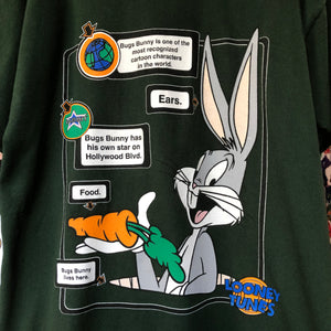 Vintage 1997 Single Stitched Looney Tunes Bugs Bunny Description Tee Size XL