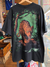 Load image into Gallery viewer, Vintage 1998 Liquid Blue Leopard Double Sided Nature Tee Size XL
