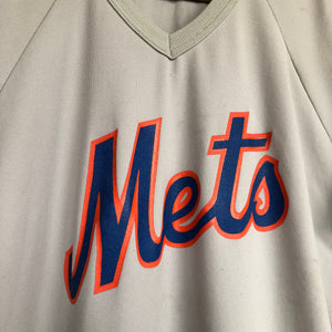 Vintage 1980s Single Stitched Rawlings New York Mets Road Gray Pull Over Jersey Size XL