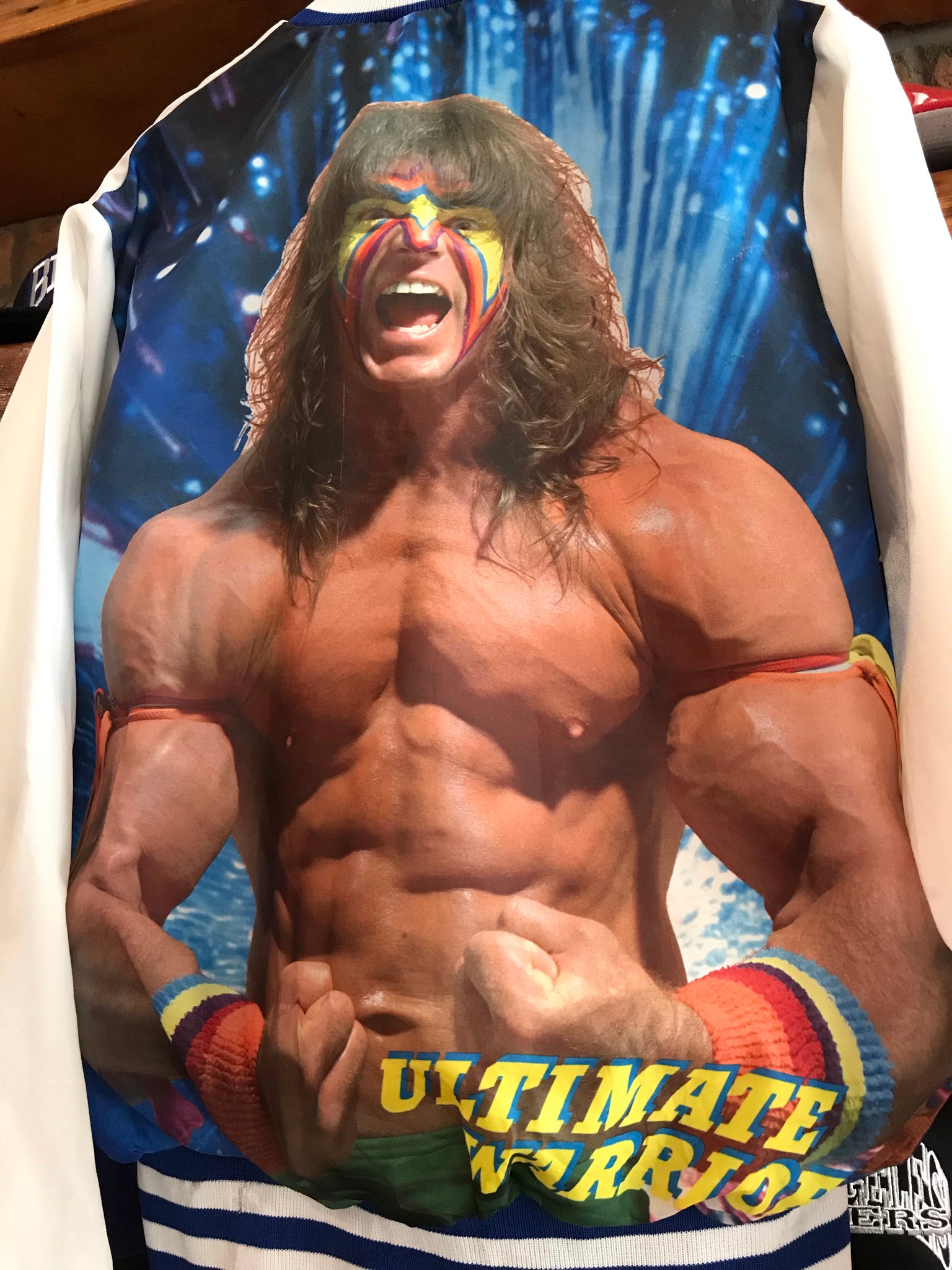 Vintage WWF Ultimate Warrior Fanimation Satin Jacket Size Medium