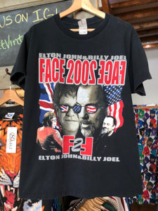 Vintage 2002 Elton John & Billy Joel Face 2 Face Sold Out Tour Tee Size XL