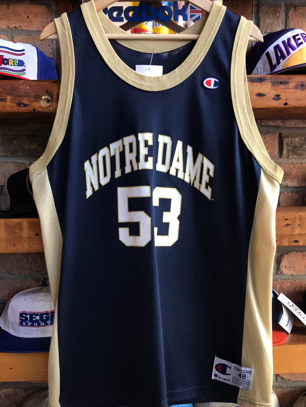 Vintage Champion Notre Dame College Jersey Size 48 XL