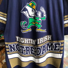 Load image into Gallery viewer, Vintage Single Stitched Salem Sportswear Fightin’ Irish Notre Dame Double Sided Tee Size XL
