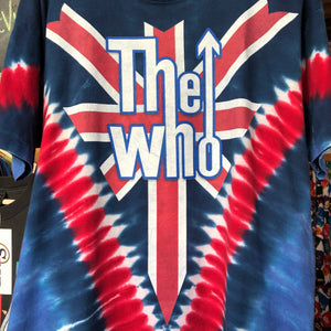 Vintage Single Stitched Liquid Blue The Who Long Live Rock And Roll Tie-Dye Double Sided Tee Size Large