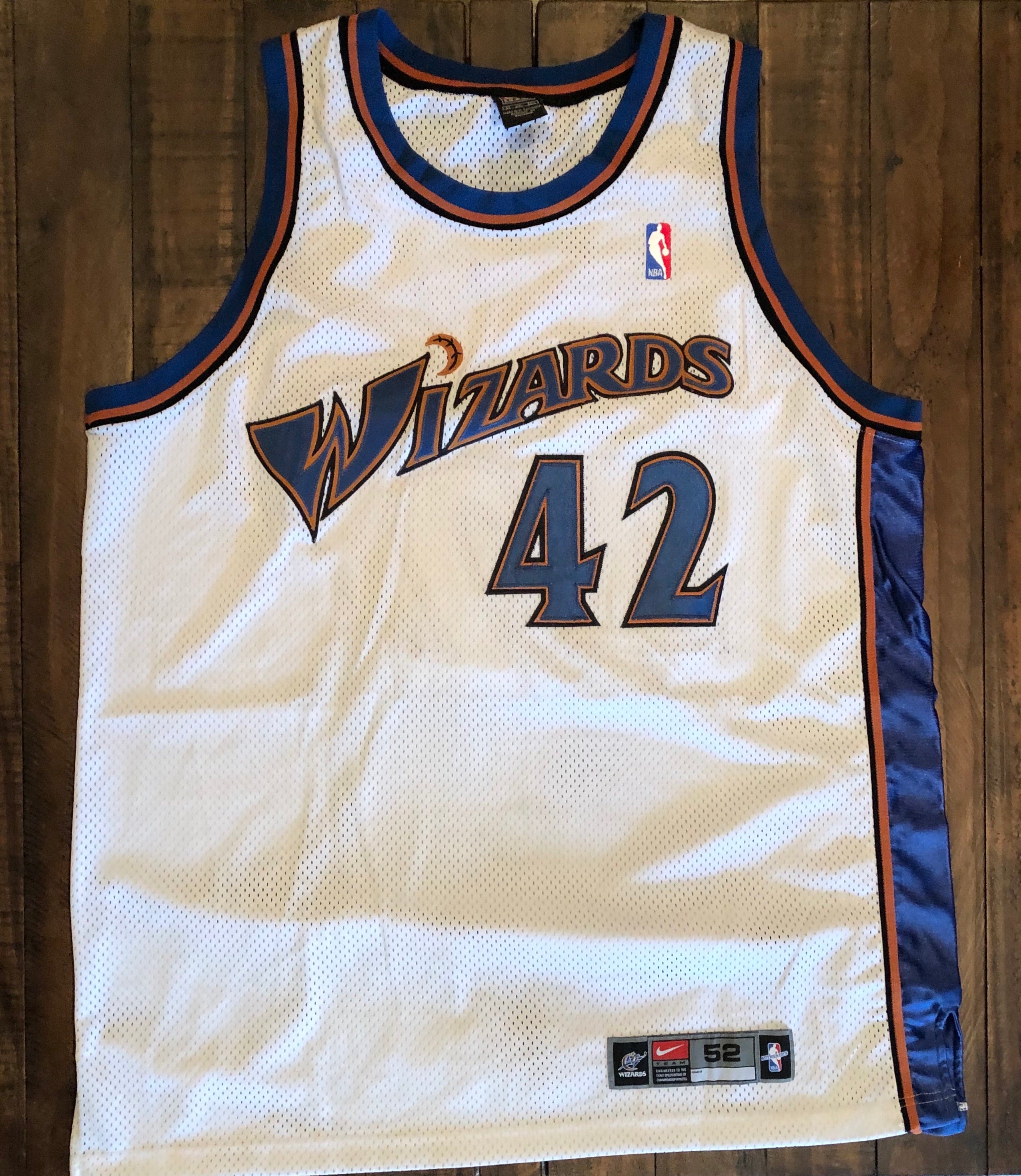 LostTreasureschest Vintage Washington Wizards #42 Stackhouse NBA Basketball Jersey Size 8-10 Youth Small Nike Stitched