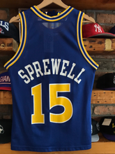 Load image into Gallery viewer, Vintage Champion GoldenState Warriors Latrell Sprewell Jersey Size 36 Small
