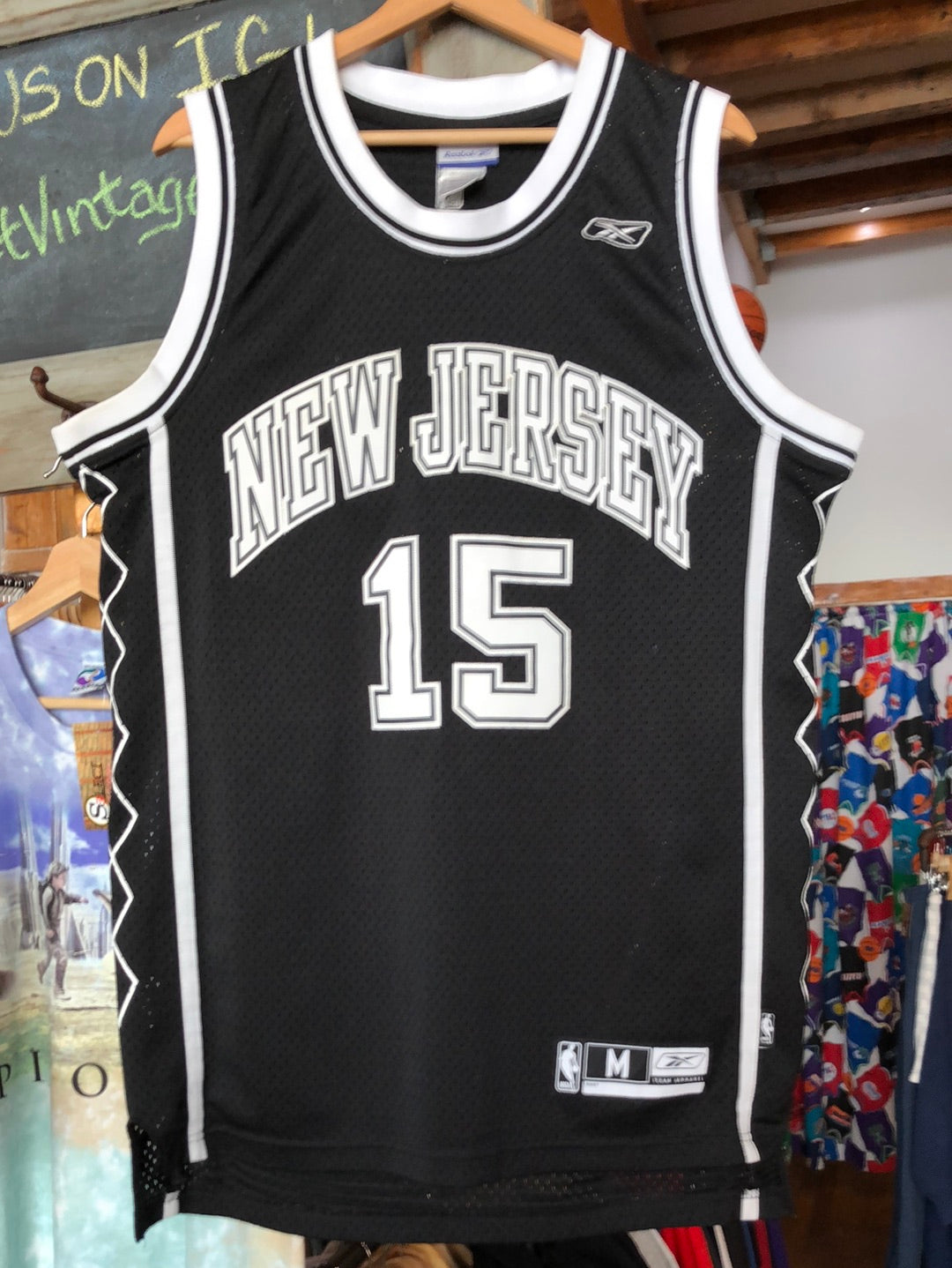 Vintage Reebok Vince Carter New Jersey Nets NBA Basketball Jersey