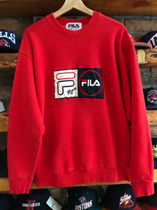 Vintage 1998 Fila Inspired Crewneck Sweater Size XL