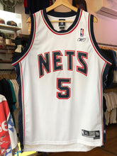 Load image into Gallery viewer, Vintage Reebok New Jersey Nets Jason Kidd Swingman Size XL
