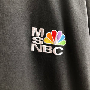 Vintage 2000s MSNBC Embroidered Logo Tee Size XL