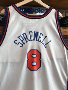 Vintage Champion New York Knicks Latrell Sprewell Jersey Size 52 2XL