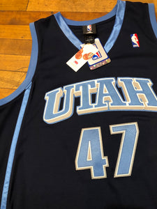 Utah Jazz 47 Andrei Kirilenko Blue Embroidered Mitchell & …