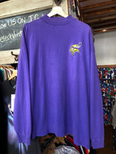 Load image into Gallery viewer, Vintage Logo Athletic Minnesota Vikings Embroidered Mock Neck Long Sleeve Tee Size XL
