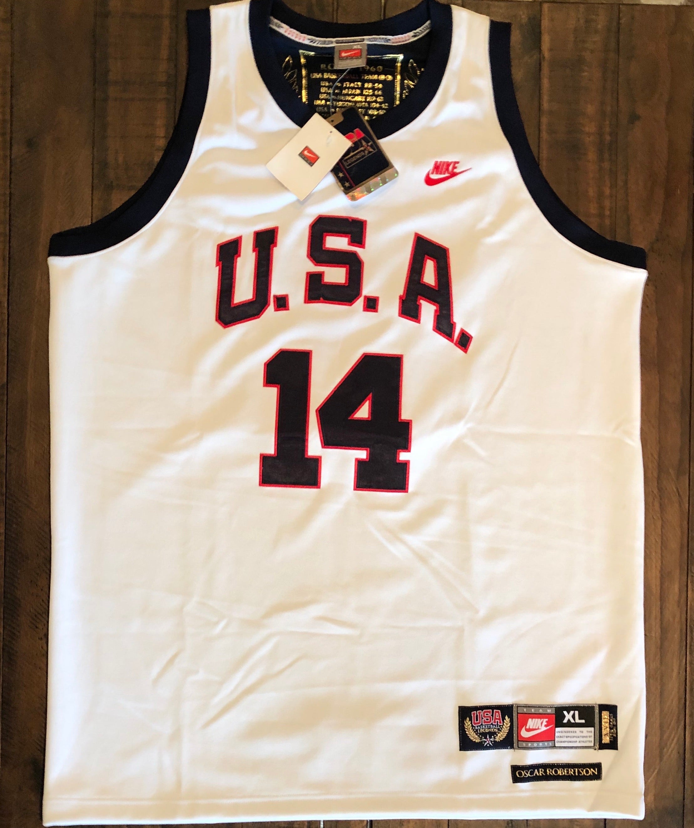 Team USA Basketball Legends Oscar Robinson Nike Jersey Stitched NWT XL –  Select Vintage BK