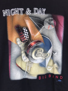 Vintage 1995 Chicago Big Band Night & Day Tour Tee Size Large