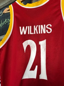 1992-94 Atlanta Hawks Wilkins #21 Champion Away Jersey (Excellent) S