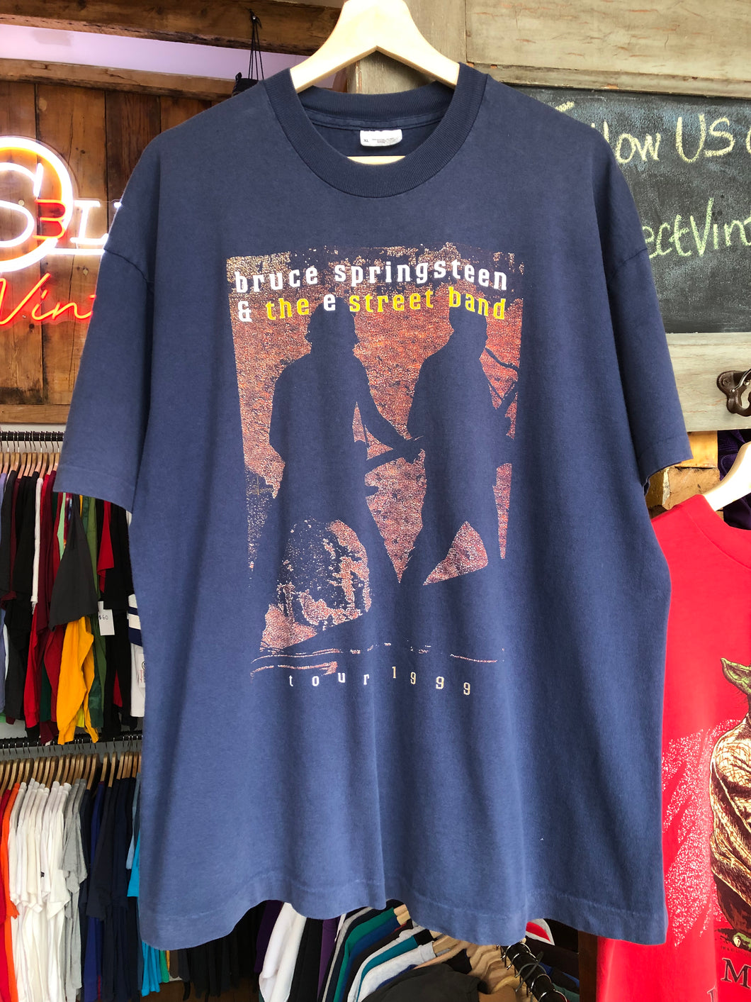 Vintage 1999 Single Stitched Bruce Springsteen And The E Street Band Double Sided Tour Tee Size XL