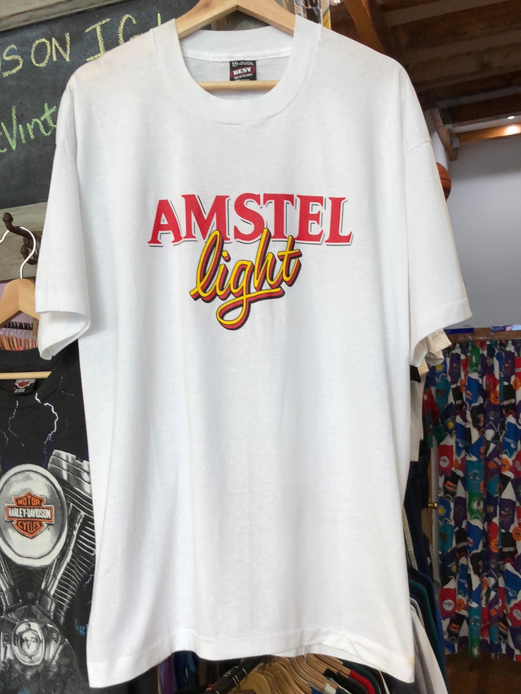 Vintage Single Stitched Amstel Light Tee Size 2XL