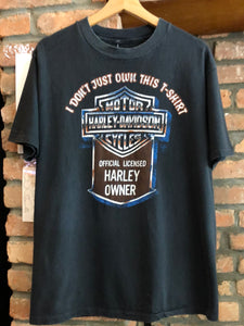 Vintage Single Stitched I Dont Just Own This T-Shirt Harley Davidson Tee Size Large