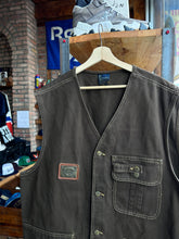Load image into Gallery viewer, Vintage Karl Kani Brown Denim Metal Badge Vest 2XL-3XL
