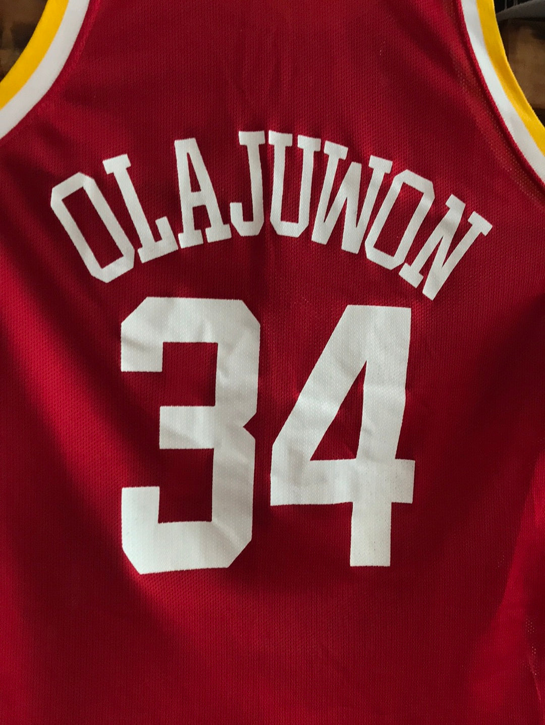 Vintage🔥 NBA Hakeem Olajuwon Houston Rockets Authentic Made In