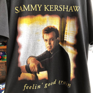 Vintage 1994 Single Stitched Sammy Kershaw Feelin’ Good Train Double Sided Tee Size XL