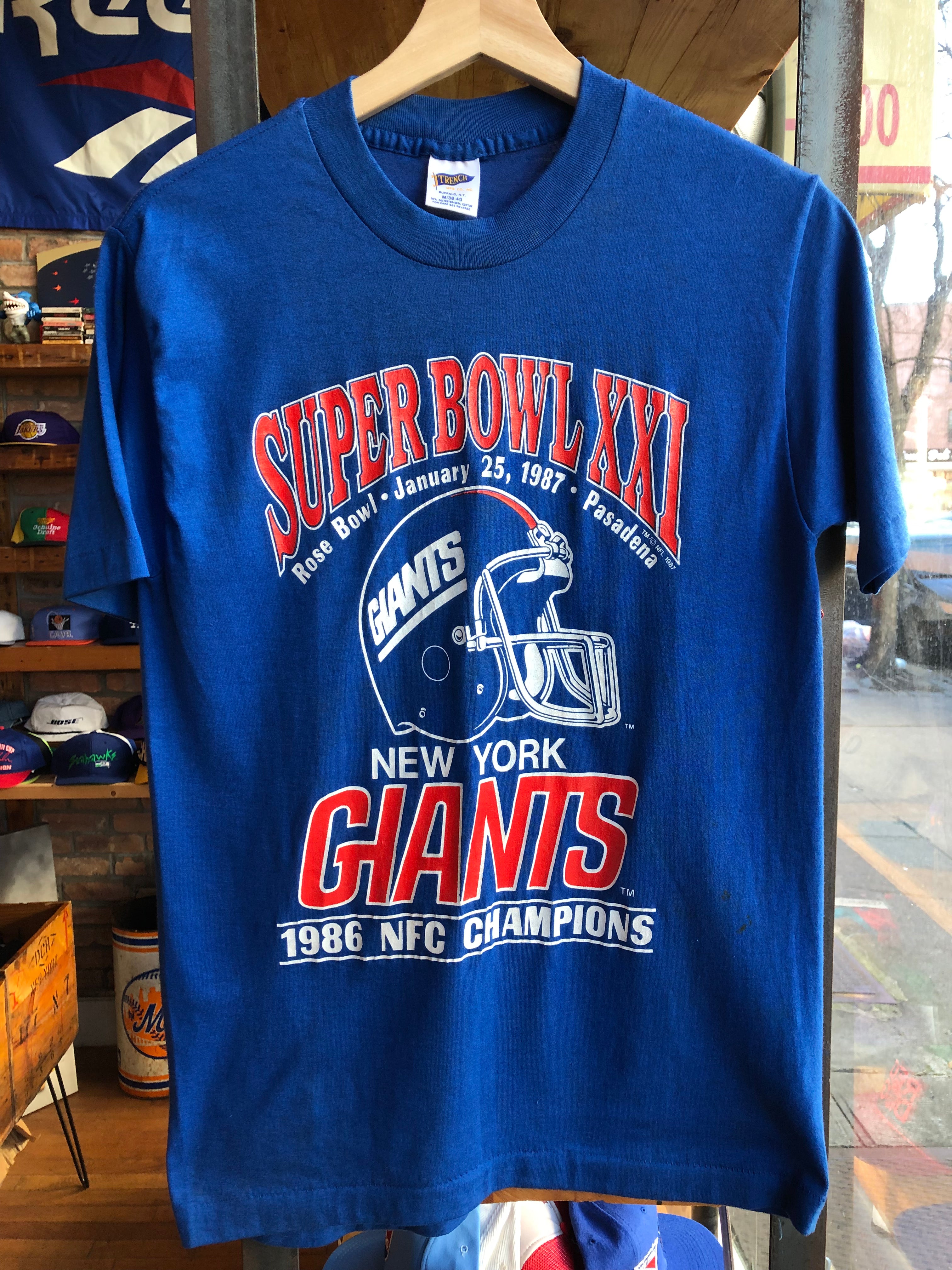 90's New York Giants Trench NFL Crewneck Sweatshirt Size Large