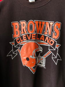 Vintage Logo 7 Cleveland Browns Crewneck Sweater Size Medium