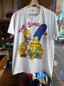 Vintage 1989 The Simpsons Family Portrait Tee Large