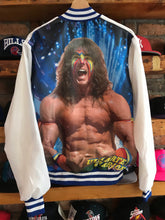 Load image into Gallery viewer, Vintage WWF Ultimate Warrior Fanimation Satin Jacket Size Medium
