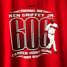 Load image into Gallery viewer, 2008 Center Swoosh Nike Ken Griffey JR 600 Career Home Runs Double Sided Tee Size XL
