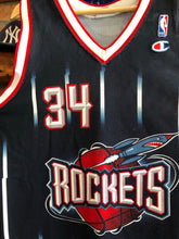 Load image into Gallery viewer, Vintage Houston Rockets Hakeem Olajuwon Euro Champion Jersey Large

